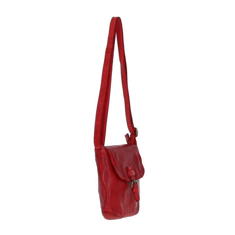 Ashwood Leather Shoulder Bag Red D-90-RED side