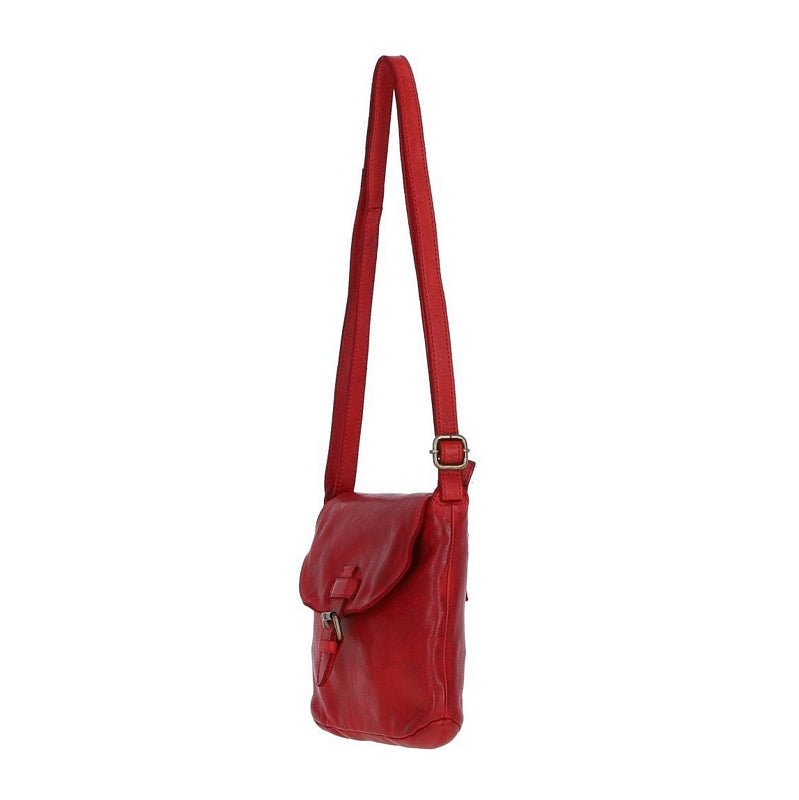 Ashwood Leather Shoulder Bag Red D-90-RED side