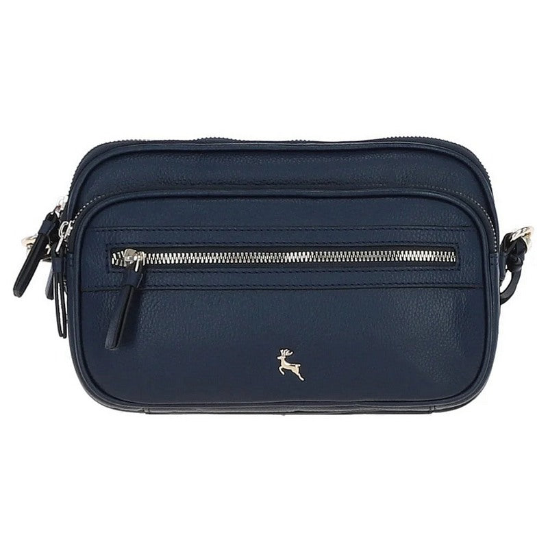 Ashwood Leather Sogno di Cuoio Compact Twin Zip Crossbody Bag X-35 front