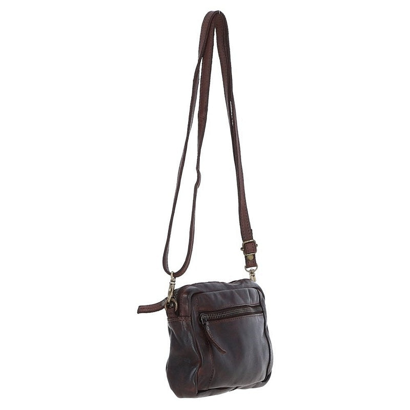 Ashwood Leather Vintage Cross Body Bag Brandy D-98 hanging side