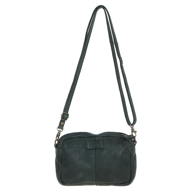 Ashwood Leather Vintage Cross Body Bag D-98-Green front