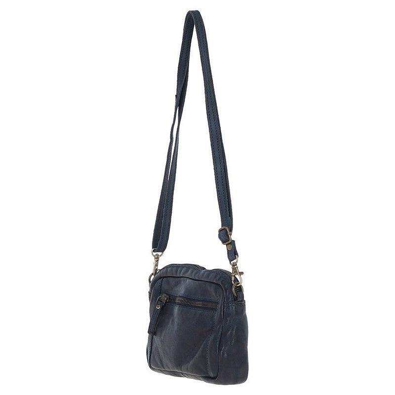 Ashwood Leather Vintage Cross Body Bag D-98-Navy side