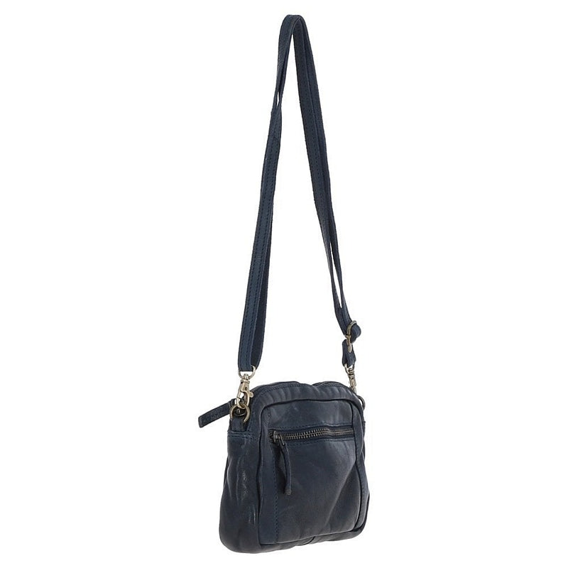 Ashwood Leather Vintage Cross Body Bag D-98-Navy zip