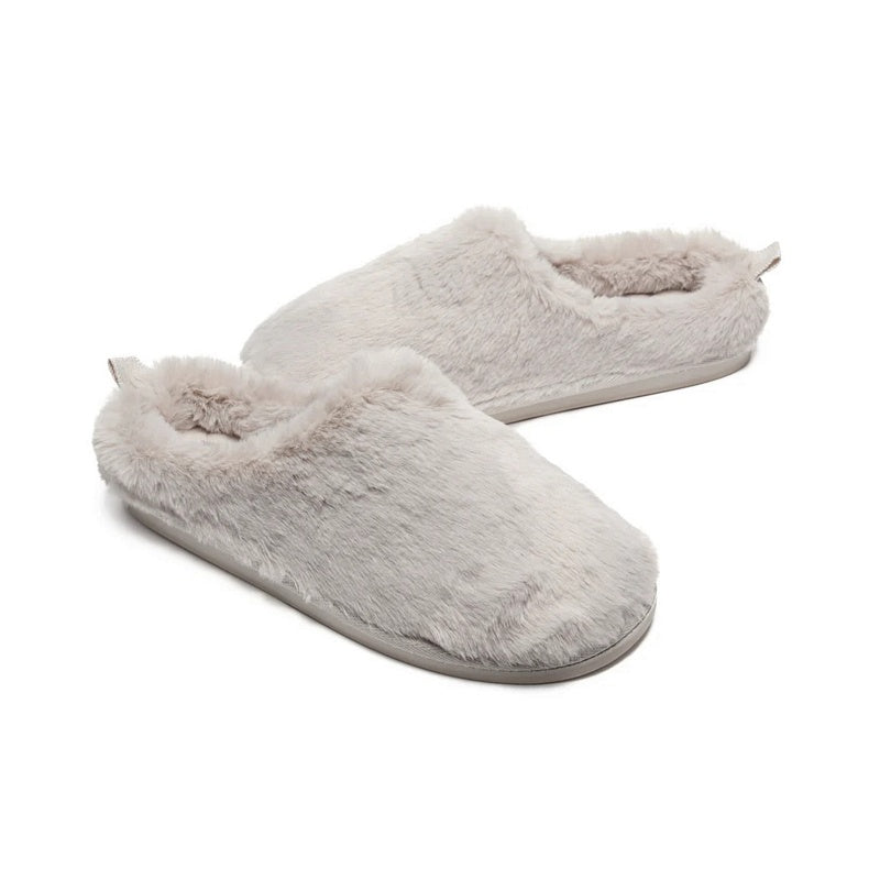 Bedroom Athletics Ariana Recycled Faux Fur Mule Slipper Light Grey 210-304-704-990 pair