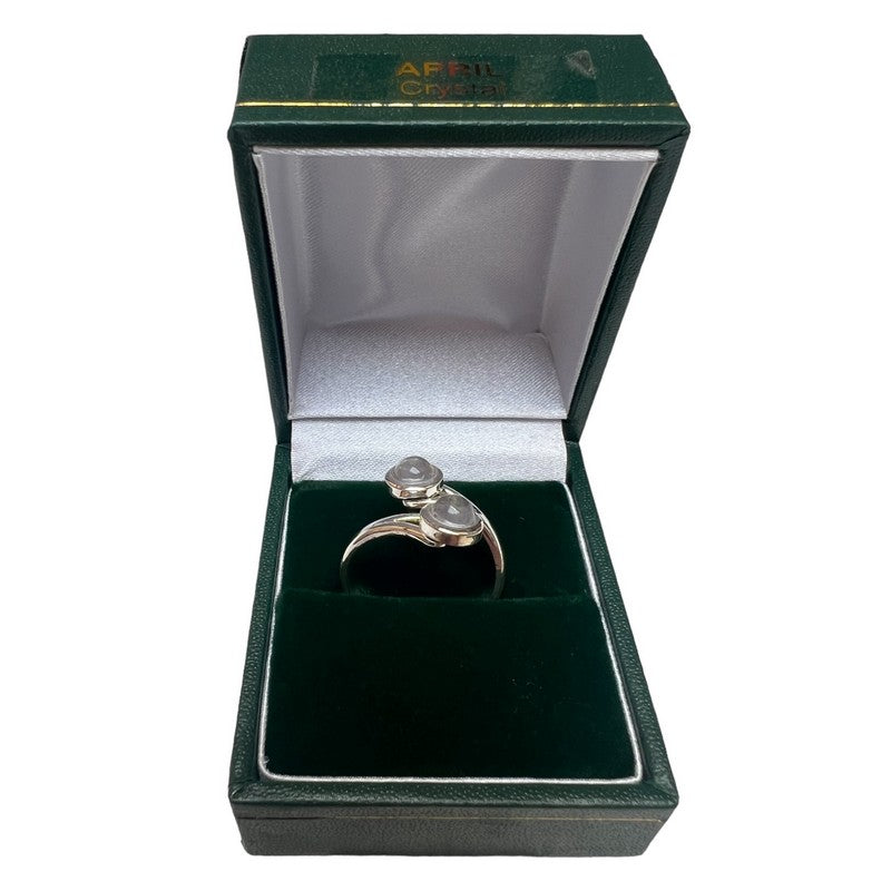 Birth Stone Ring April Crystal BSR-APR in box