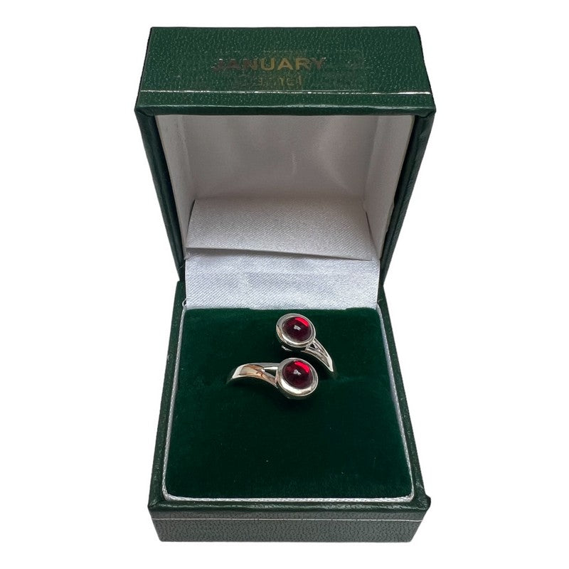 Birth Stone Ring January Garnet BSR-JAN in box