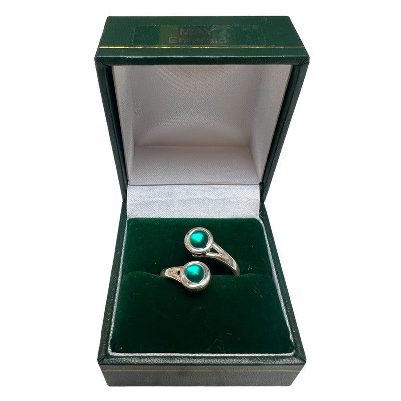 Birth Stone Ring May Emerald BSR-MAY in box