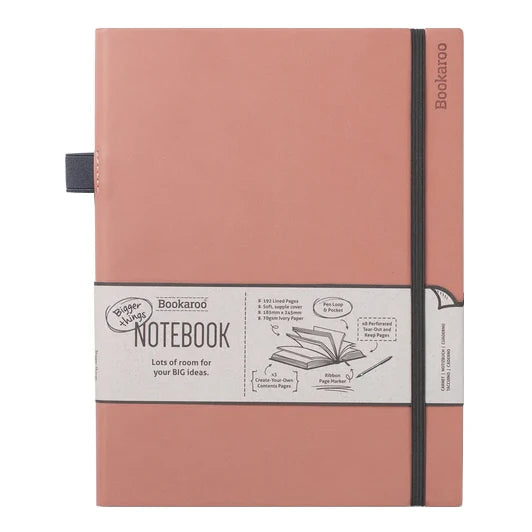 Bookaroo Bigger Things Notebook Blush front