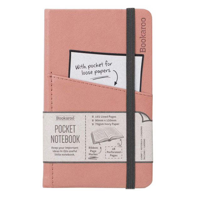 Bookaroo Pocket Hardback A6 Notebook Blush main