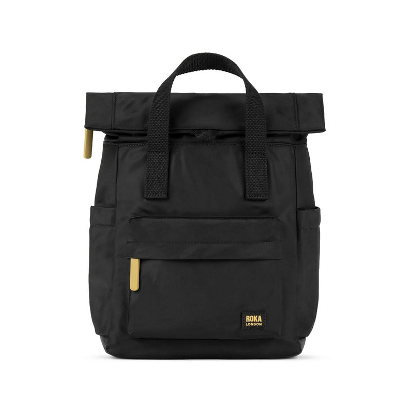 Roka Canfield B Sustainable Small Gold Label Black front
