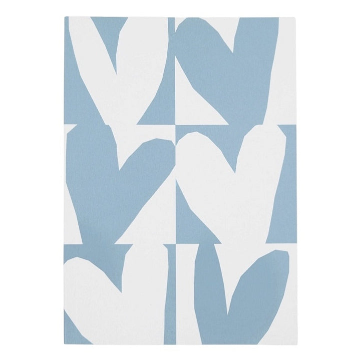 Caroline Gardner A5 Softback Notebook Blue Checkmate Heart SBN109 front