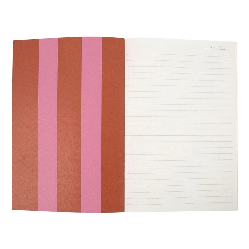 Caroline Gardner A5 Softback Notebook Blue Checkmate Heart SBN109 open