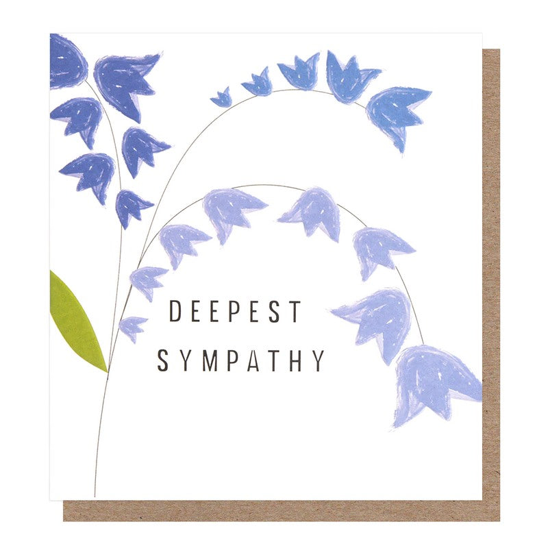 Caroline Gardner Bluebells Deepest Sympathy Card PSI010 front