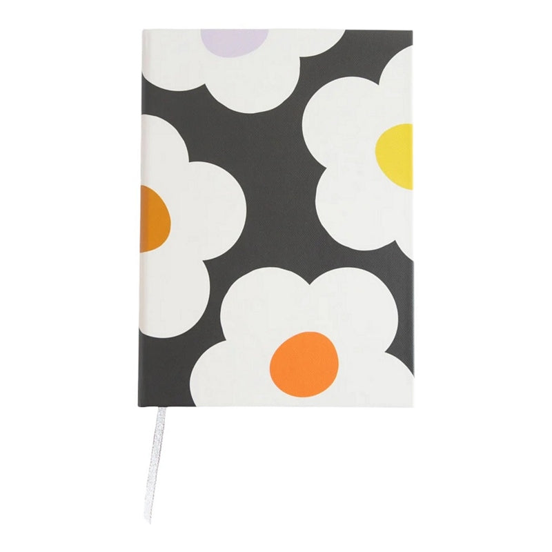 Caroline Gardner Casebound Slim Notebook Multi Flower Charcoal SCD110 front