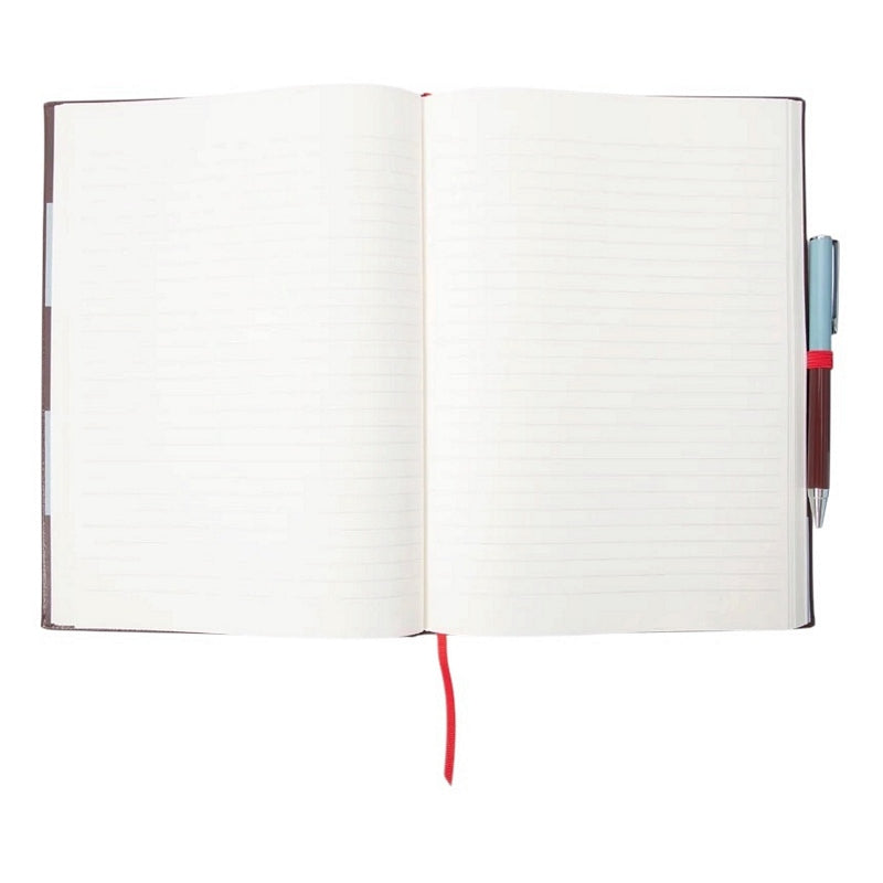 Caroline Gardner Casebound Slim Notebook and Pen Wine MCDP101 open