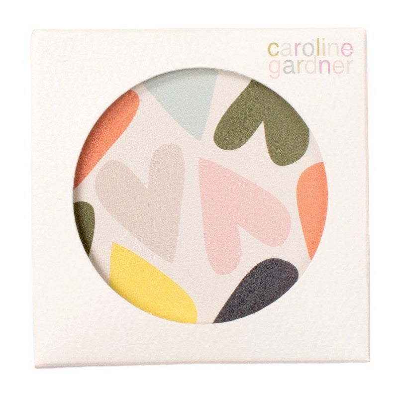 Caroline Gardner Confetti Hearts Pocket Mirror PKM141 boxed