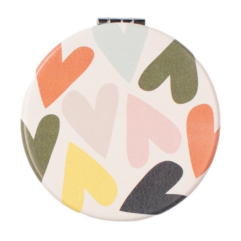 Caroline Gardner Confetti Hearts Pocket Mirror PKM141 front