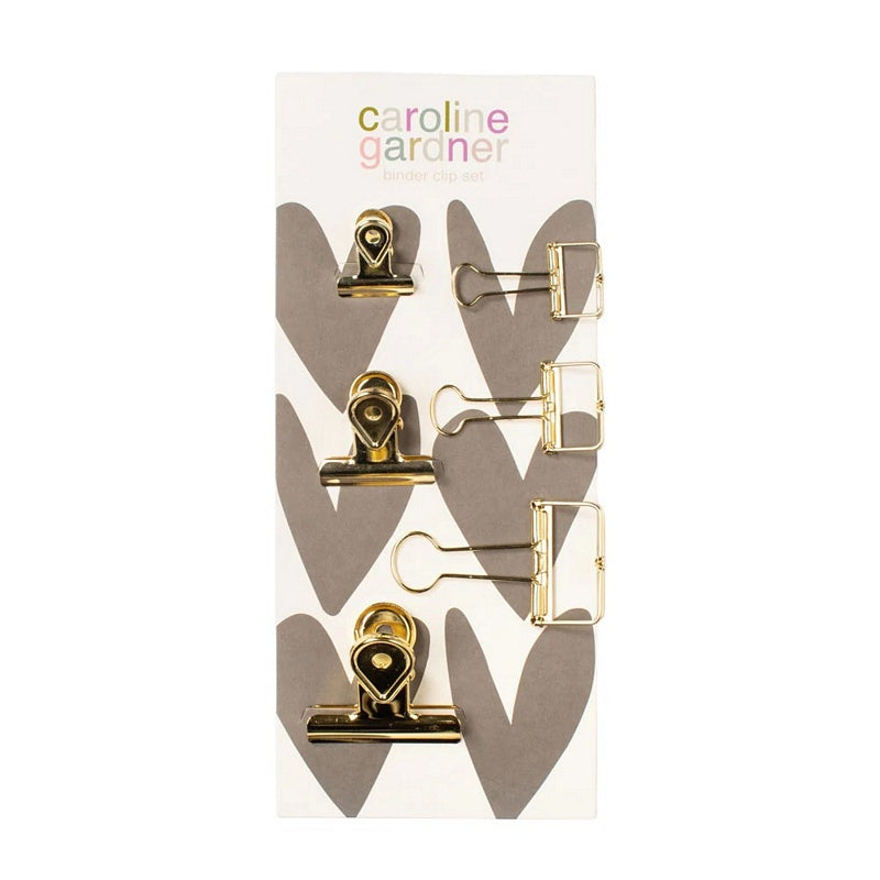 Caroline Gardner Gold Binder Clip Set of 6 SSE100 front