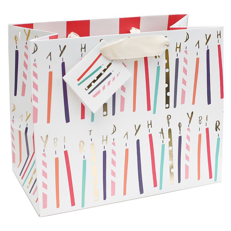 Caroline Gardner Gold Foil Candles Gift Bag Landscape GBL695 main