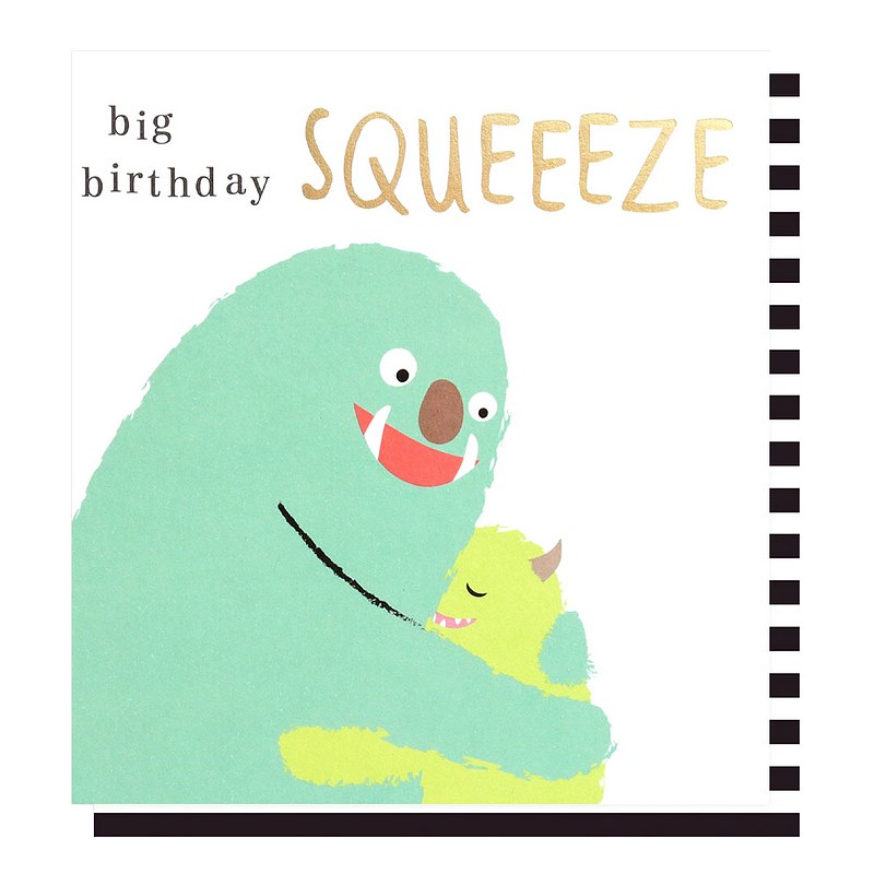 Caroline Gardner Greetings Card Big Birthday Squeeze LMO002 front