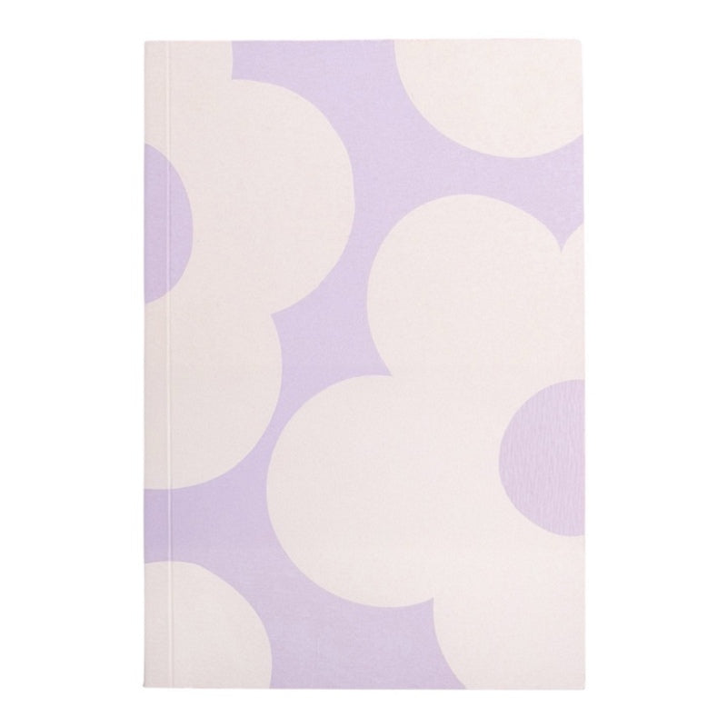 Caroline Gardner Lilac Flower A6 Thin Softback Notebook MNB104 front