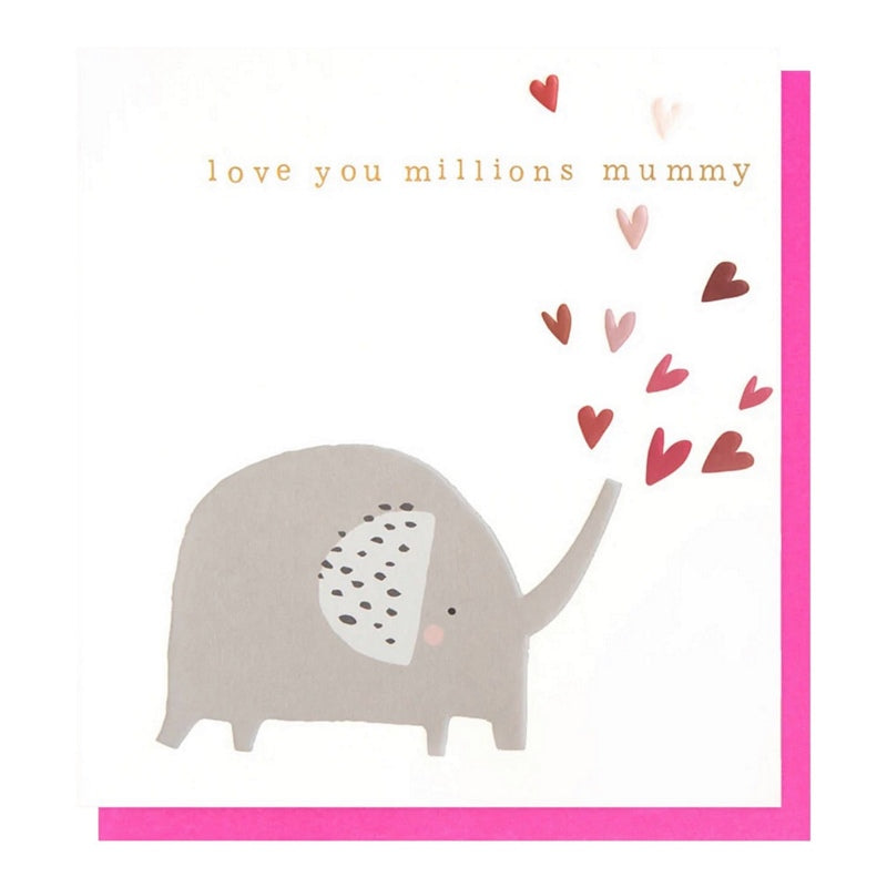 Caroline Gardner Love You Millions Mummy Elephant Card MTH025 front