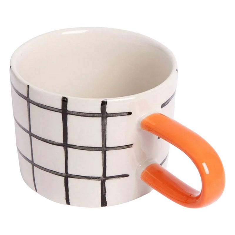 Caroline Gardner Mono Grid Ceramic Mug MGG110 top