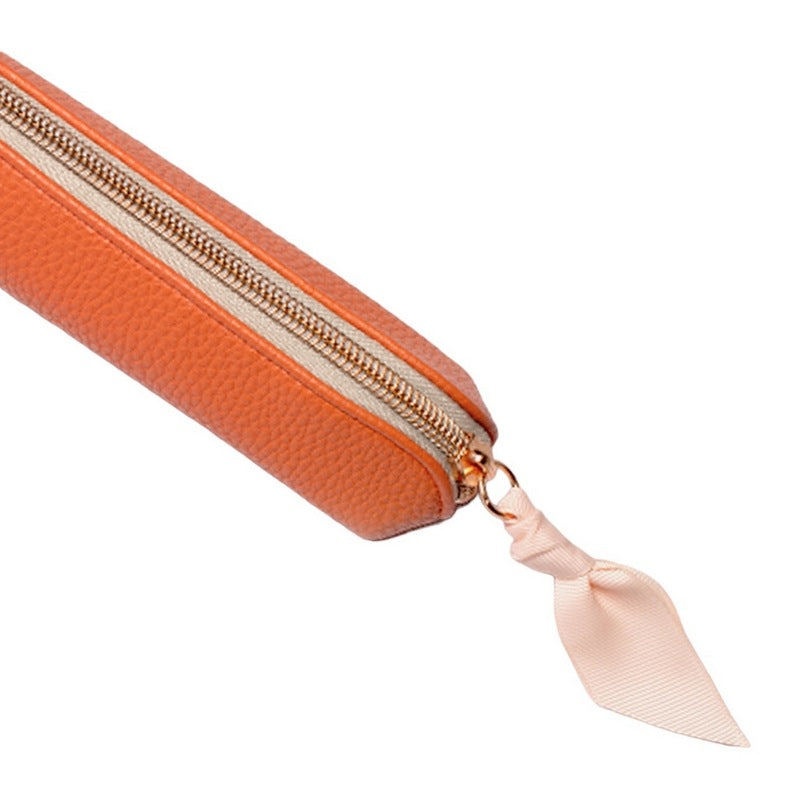 Caroline Gardner Orange Essential Pencil Case EPC141 zip