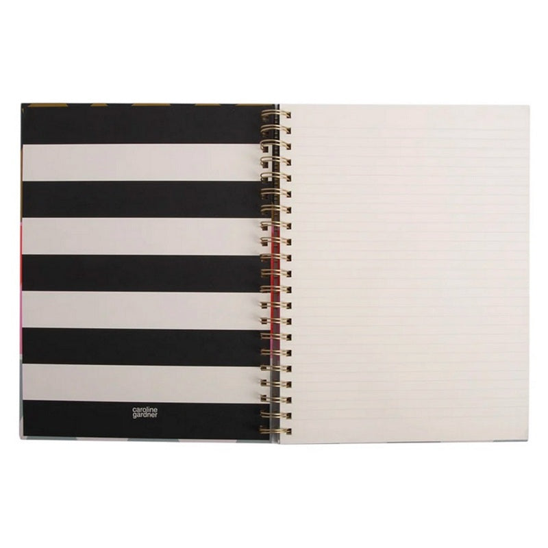 Caroline Gardner Spiral Notebook A4 Colourblock Hearts SPI110 inside cover
