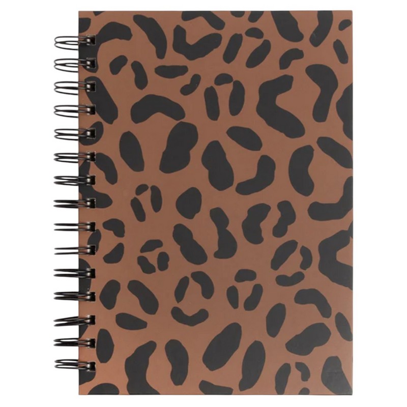 Caroline Gardner Spiral Notebook A5 Tan Leopard ASN105 front