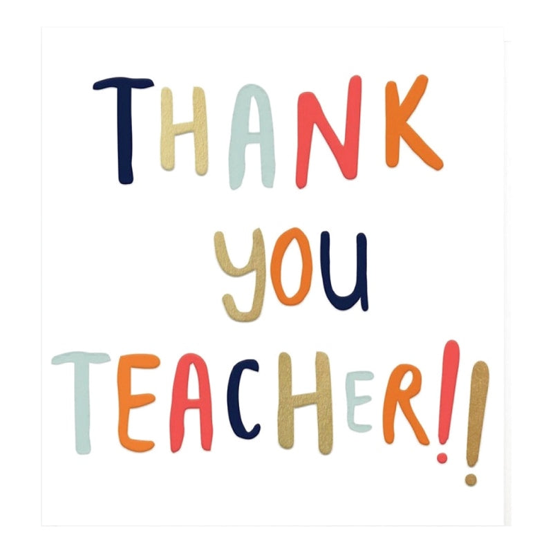 Caroline Gardner Thank You Teacher Card WRD035 front