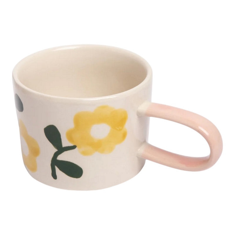 Caroline Gardner Yellow Flower Print Ceramic Mug MGG113 main