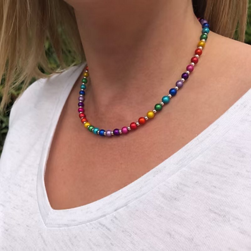 Carrie Elspeth Jewellery N1347 Rainbow Glow Necklace model