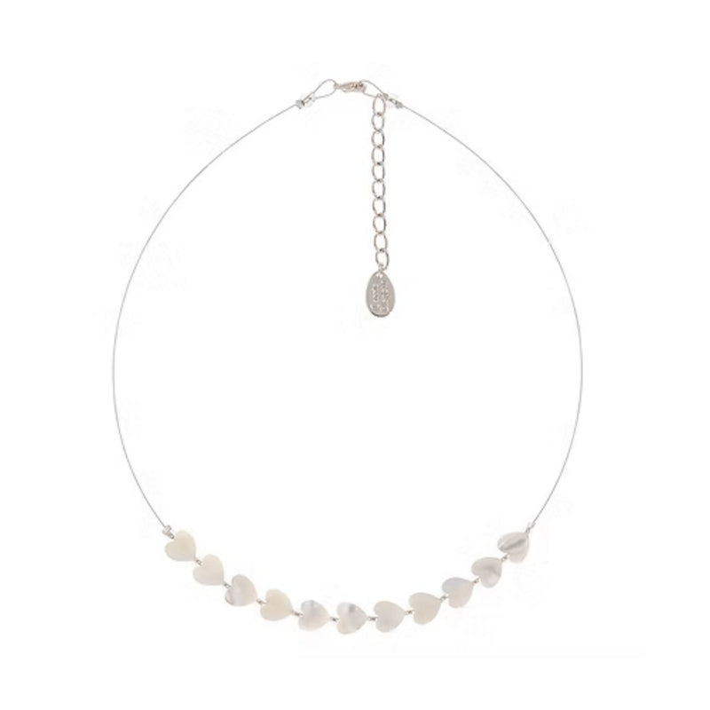 Carrie Elspeth N1542 Shell Heart Mother Of Pearl Links Necklace front
