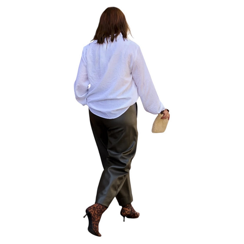 Chalk Clothing Elaine Shirt White on model rear