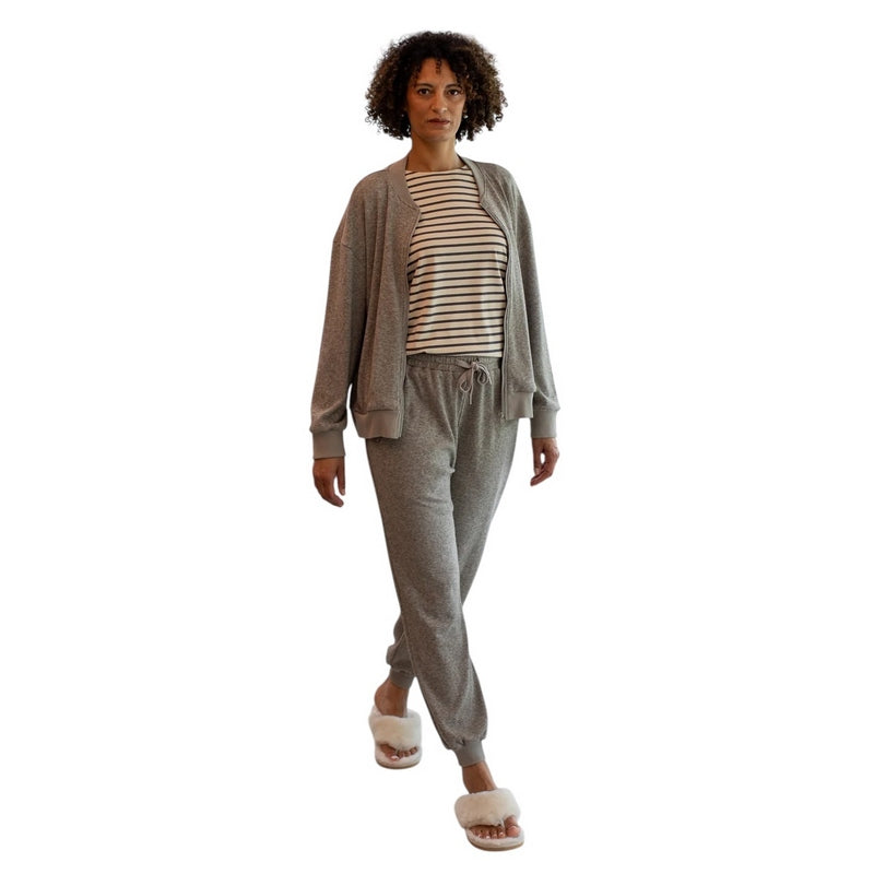 Chalk Clothing Ella Trousers Mole on model front