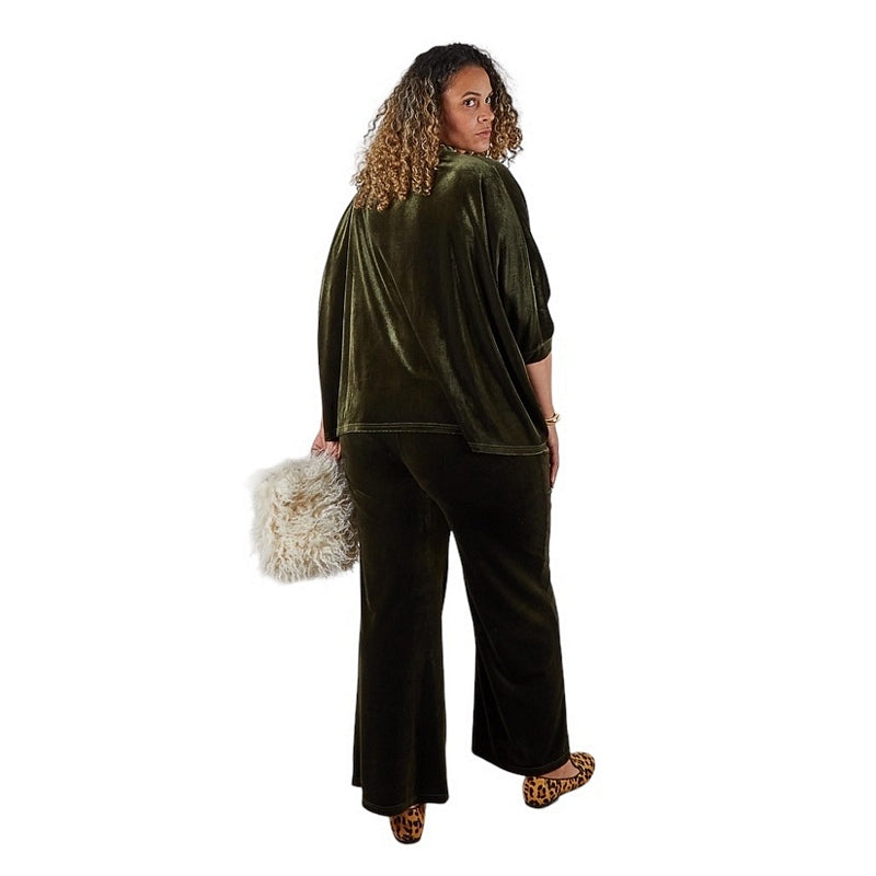 Chalk Clothing Erin Top Pine Green One Size on model 1 rear