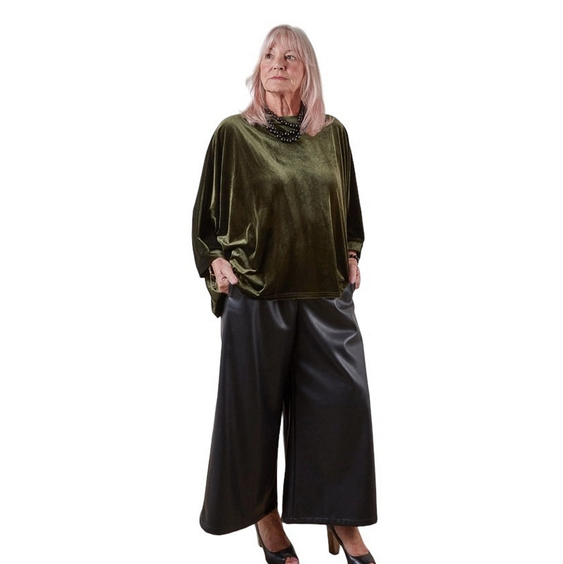 Chalk Clothing Erin Top Pine Green One Size on model 2 front