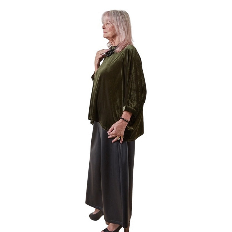 Chalk Clothing Erin Top Pine Green One Size on model 2 side