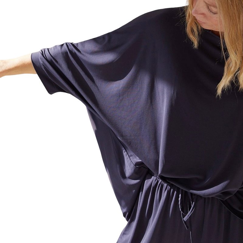 Chalk Clothing Jemma Top in Smoke on model detail