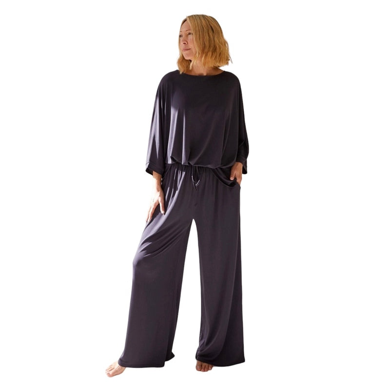Chalk Clothing Jemma Top in Smoke on model front