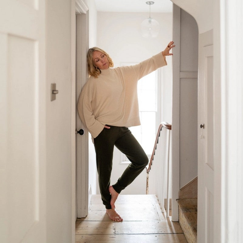 Chalk Clothing Lyndsey Jumper Stone on model lifestyle