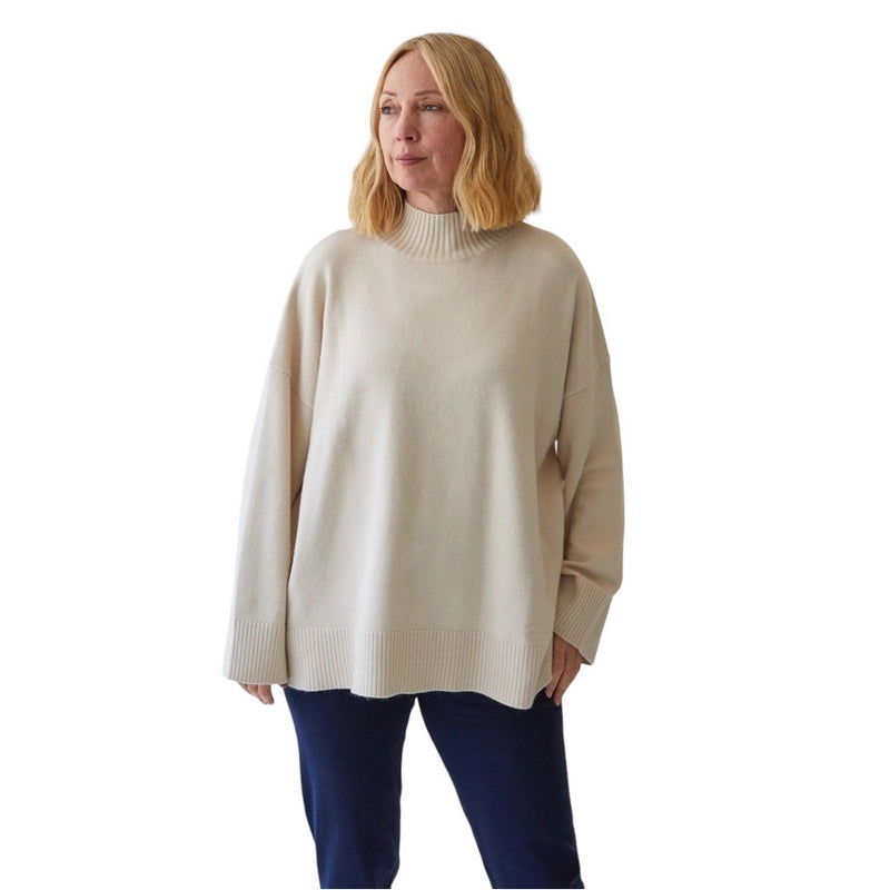 Chalk Clothing Lyndsey Jumper Stone on model front