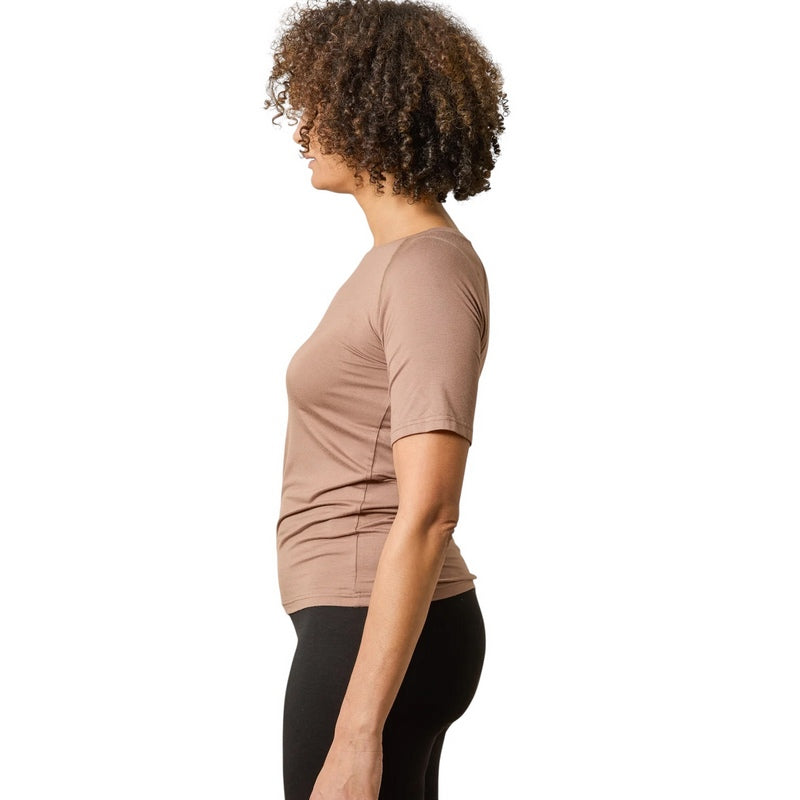 Chalk Clothing Maddie Top Mocha on model side left