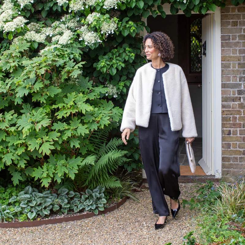 Chalk Clothing Sally Waistcoat Black on model lifestyle