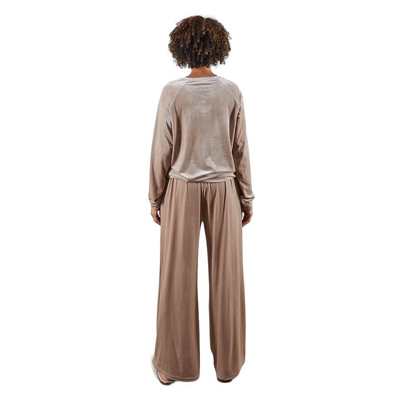 Chalk Clothing Tabby Pant Champagne One Size on model 1 rear