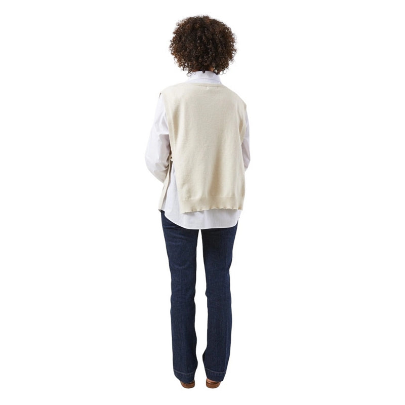Chalk Clothing Tiff Tabard Cream on model rear