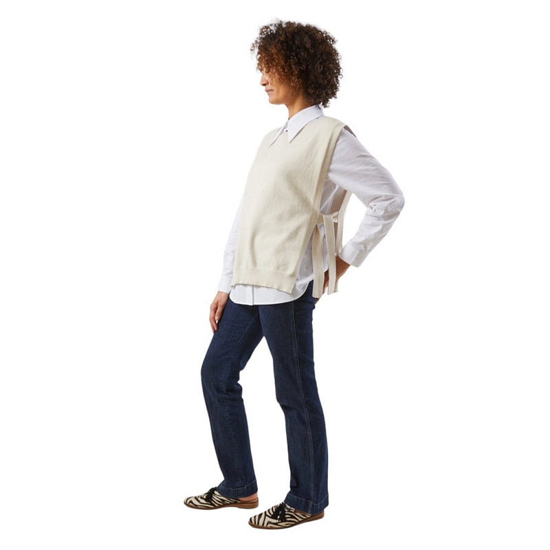 Chalk Clothing Tiff Tabard Cream on model side