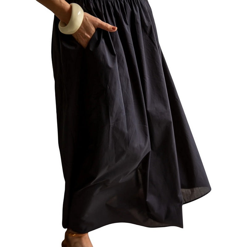 Chalk Clothing Tracey Dress Navy One Size on model detail