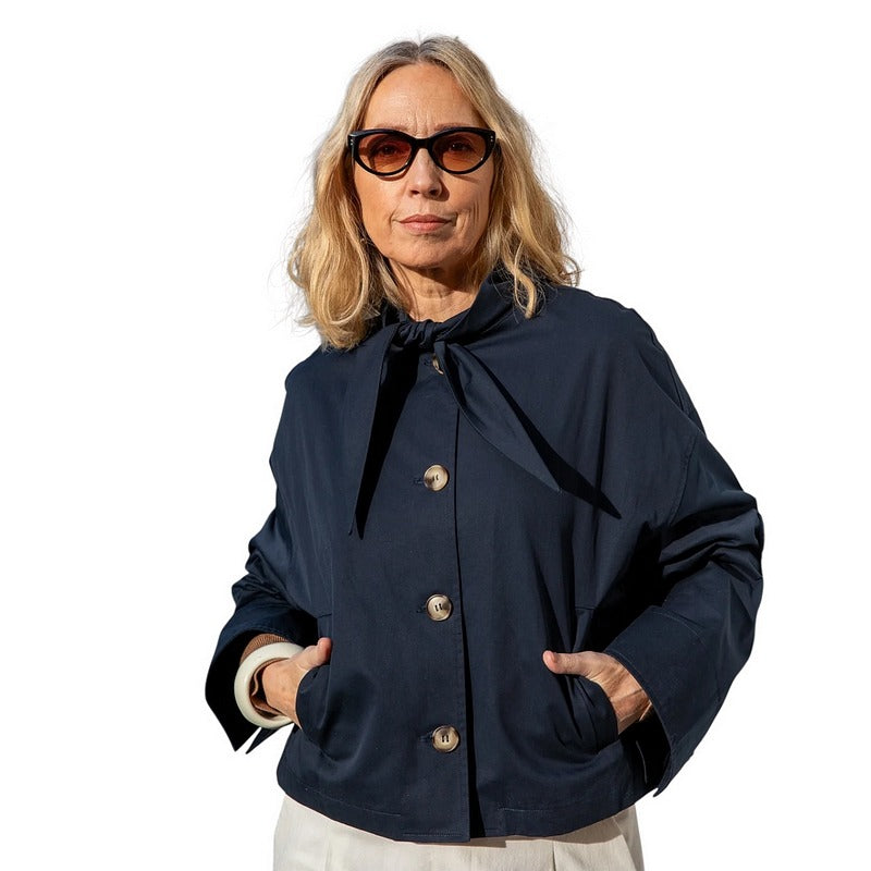 Chalk Clothing Tyla Jacket Navy One Size on model main